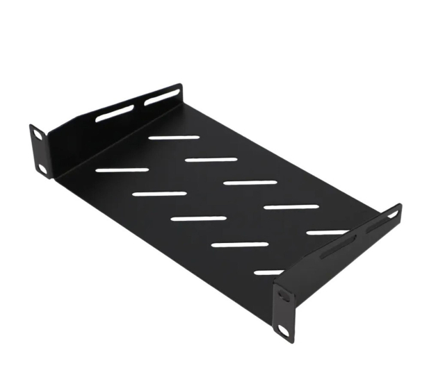 ExtraLink Shelf 1U Półka do szaf rack 10" czarna - 1484058 - zdjęcie
